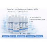 Gees Global Distile Su 1 Litre Saflaştırılmış Deiyonize Saf Su 5 Adet - Renkli - Standart