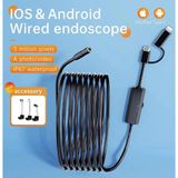 Gees Global Endoskop Yılan Video Kamera Ios ve Android Uyumlu Led’li 10 Metre 8 mm Sert Kablo 2mp - Çok Renkli
