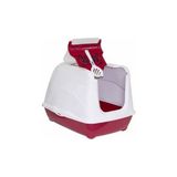 Gees Global Flip Cat Kapalı Kedi Tuvaleti 50 cm Kırmızı - 10 x 10 cm - Renkli