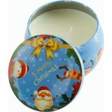Gees Global Geyik Noel Baba Yılbaşı Kapaklı Mum 8 cm - Açık Mavi - 1