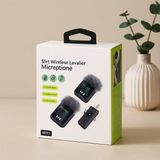 Gees Global Kablosuz Ikili Yaka Mikrofon 3in1 (Lightning/type-C/3.5mm)