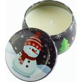 Gees Global Kardan Adam Yılbaşı Kapaklı Mum 8 cm - Lacivert - 1