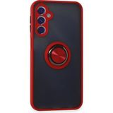 Gees Global Mey Ithalat® Samsung Galaxy M34 5g Kılıf Montreal Yüzüklü Silikon Kapak - Kırmızı