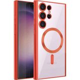Gees Global Mey Ithalat® Samsung Galaxy S23 Ultra Kılıf Kross Magneticsafe Kapak - Kırmızı
