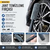 Gees Global Mikrofiber Jant Temizleme Fırçası Yumuşak Çizmez Saplı Araba Motosiklet Lastik Yıkama Bakım - Standart - Renkli