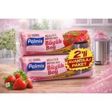 Gees Global Polmix Çilek Kokulu Büzgülü Büyük Boy Çöp Torbası 65X70 cm 10'lu 2 Paket Dayanıklı Sızd�