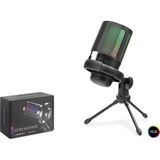 Gees Global Profesyonel Gaming Rgb Mikrofon 192 Khz / 24 Bit Type-C - Siyah ME6S - Çok Renkli