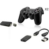 Gees Global Retro Oyun Stick HDMI Çift Gamepad Seti 2.4g Kablosuz - Siyah HD327 - Çok Renkli