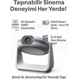 Gees Global Taşınabilir 4K Destekli 1080P Projeksiyon Cihazı, Bataryalı ve Android Işletim Sistemli