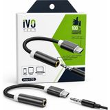Gees Global Type-C To 3.5mm Kulaklık Dönüştürücü Aux Adaptör Tech IVO-170