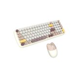 Geezer Kablosuz Klavye Ve Mouse Set 100 Tuşlu Retro Ve Şık Daktilo Renkli Tuş Tarzı Ingilizce Q Klayve