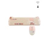 Geezer Kitty Plus Kablosuz Sessiz Klavye Mouse Seti Bej SMK-672