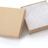 GEFTOL Takı Hediye Kutuları 20'li Paket 3,5x3,5x1 İnç Karton Takı Kutuları, Takı Küpe Kolyeler için Küçük Hediye Kutuları El Yapımı Bilezikler Bilezikler (Kahverengi)