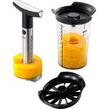 Gefu 13550 Professional Plus Ananas Kesici, Bıçak ve Soyucu Seti, Ananas Için, Paslanmaz Çelik, - 0 - 1 lt