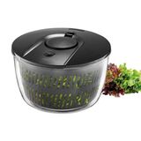 GEFU PUSH IT Salata Kurutucu Ø 25 cm | Push‑Mekanizma & Stop Düğmesi | Entegre Döküm ve Kaymaz Silikon Halka | 5 l, Bulaşık Makinesinde Yıkanabilir