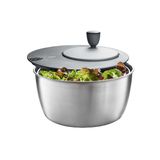 GEFU Salata kurutucu ROTARE | paslanmaz çelik, 24 cm | manivela tahrikli ve boşaltıcılı salata kurutucu | 3 parça ve bulaşık makinesinde yıkanabilir, 3 l hacim