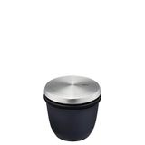 GEFU X-plosion tuz ve baharat Kavanoz, kapak ile tuz Kap ve kaşık, baharat konteyner, çapı 8.5 cm, Siyah/gümüş