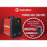 GEKAMAC POWER 200 Pro Geka Inverter Kaynak Makinası Kaynak Maskesi Elektrodu Fırçası Hediyeli