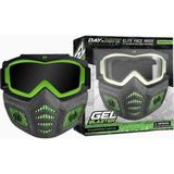 Gel Blaster Elite Glow Trim Işıklı Tam Yüz Koruyucu Maske - Gri - Yeşil