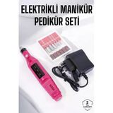 Gelalbe Elektrikli Manikür Pedikür Törpü Seti Protez Tırnak Nasır Temizleyici
