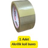 Geldimicom 1 adet 45x100mt akrilik koli bandı akrilik kopmaz koli bantı ambalaj bantı şeffaf
