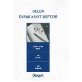 Gelen Evrak Kayıt Defteri 40 Yap. Karton Kapak Özkan