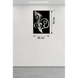 Geleneksel Çiçek Desenli Ahşap Duvar Tablosu - 25X35 cm Lazer Kesim Dekoratif Pano