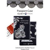 Geleneksel Kore Motifleri Taşıyan Pasaport Kılıfı CLIO Passport Case - Siyah