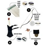 Geleneksel Okçuluk Lamine 'Vav' Set- Vav Yay + 3 Ok + Zihgir + Tirkeş