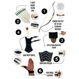 Geleneksel Okçuluk Lamine 'Vav' Set- Vav Yay + 5 Ok + Zihgir + Tirkeş + Kolçak + Eldiven