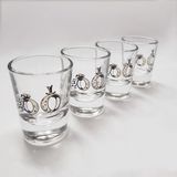 Gelin Damat Yüzük 12'li Shot Bardağı - Siyah - Beyaz - 40 cc