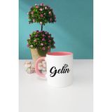 Gelin Hediye Kupa Bardak Pembe