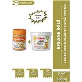 Gelincik 2'li Set Kahvaltılık Sürülebilir Katkısız 340GR Leblebi Kreması + Antep Fıstığı Kreması 5kg - 5,3 kg