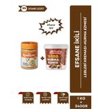 Gelincik 2'li Set Kahvaltılık Sürülebilir Katkısız 340gr Leblebi Kreması + Özel Hurma Ezmesi 1KG