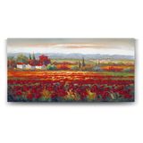 Gelincik Tarlası Manzara Tablosu - 60x30cm