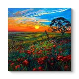 Gelincikler Manzara Tablosu 50 x 50