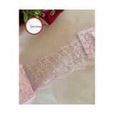 Gelincimherşey Çıtır Çiçekli Pudra Pembe Dantel Tül Güpür 8 cm 4 Metre