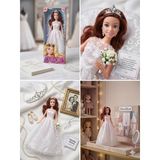 Gelinlikli Taçlı Beyaz Elbiseli Bebek 30 Cm Model Oyuncak Bebek Model Bebek