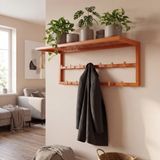 Gelişim Metal Dekoratif Demir Raflı Duvar Askısı - Metal Askılık - Elbise Askısı - Modern Design - Turuncu