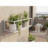Gelişim Metal Flora -Modern Saksılık Kitaplık Dekoratif Çiçeklik - Beyaz