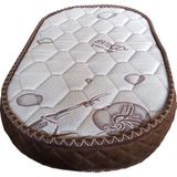 Gelişim Yatak Ahşap Sepet Beşik Yatağı Oval Bambu Yaylı Yatak 40 x 80 cm Antibakteriyel Özellikli