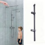Geliştirilmiş Emniyetli Duş Camı Takviye Çubuğu - 20-40 inç Duş Kapıları için Matkap T-Şekilli Destek Çubuğu, Fix Çerçeve Panelleri - Gri 60 cm (23,6 inç)