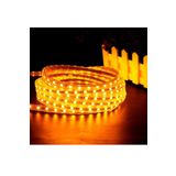 GEM LİGHT 5 Metre Amber Rengi Şerit Led 220V İle Çalışan Dış Mekan Uyumlu Led Tak Çalıştır