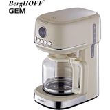 Gem Retro Filtre Kahve Makinesi – 900 W, 1, 5 L Cam Demlik | Vanilya Krem - Çok Renkli