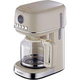 Gem Retro Filtre Kahve Makinesi - 900 W, 1,5 L Cam Demlik | Vanilya Krem