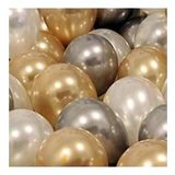 Gemar 30 Adet Balon Metalik Renkler Beyaz - Gold - Gümüş