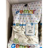 Gemar Parti Doğum Günü Organizasyon Balon - 33 Cm. - Beyaz - 100 Adet