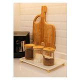 Gemboss Faralyahome Doğal Gerçek Mermer 30x20 Cm Gold Ayak Stant Sunum Tepsisi Ayaklı Dekoratif Mermer Tepsi