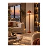GemereHome MONO TERRA Turuncu Lambader Modern Minimalist Dekoratif Metal Lambader Oturma Odası Çalışma Odası Zemin Lambası Salon lambası