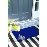 Gemi Kapı Önü Paspası Dekoratif Kapı Paspası Dış Mekân Paspas Ev Içi Paspası 45X70CM - Abanoz